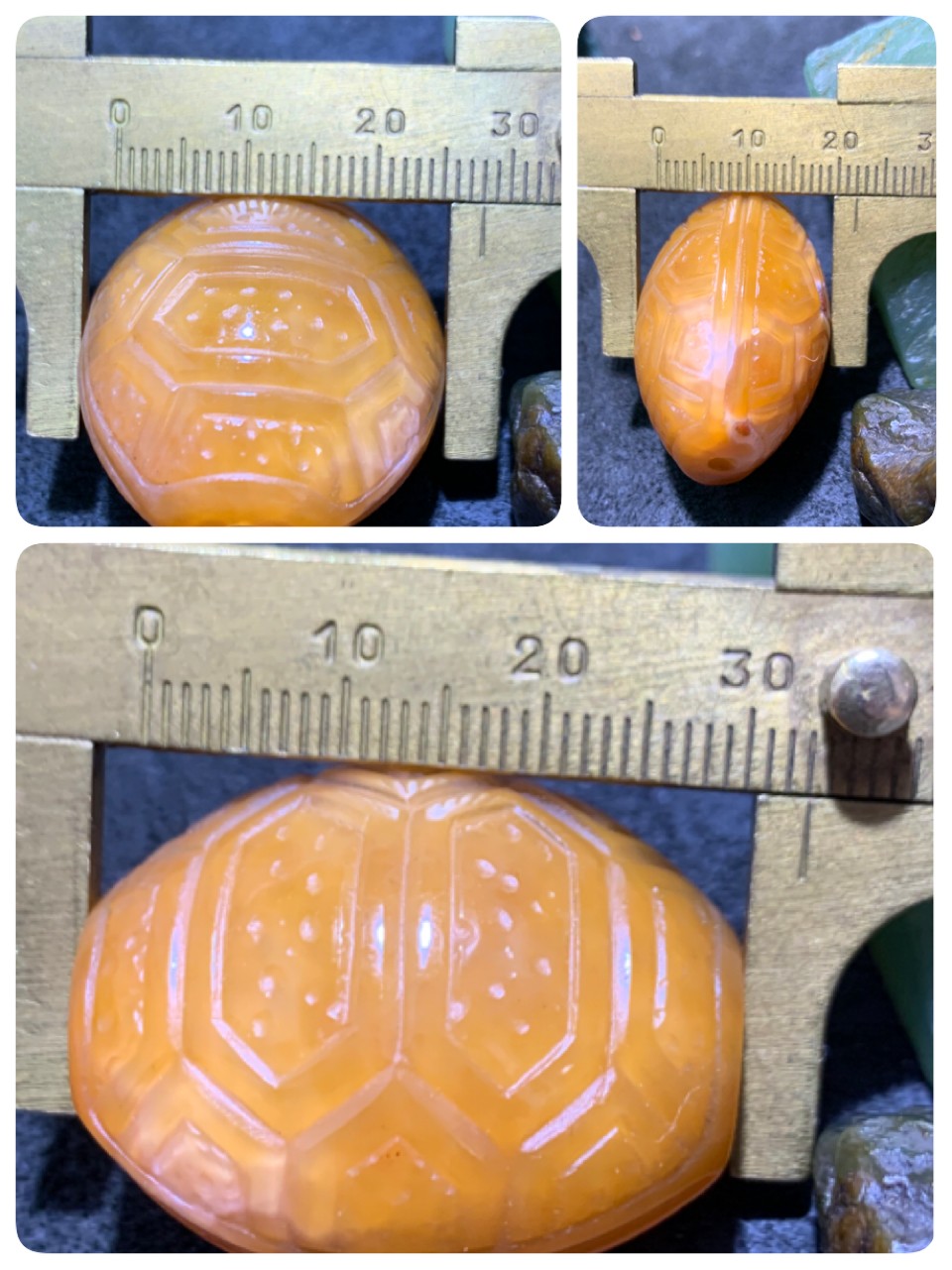 精美高玉化战国红玛瑙手工双面雕刻龟壳勒子一个，寓意：富甲天下，
