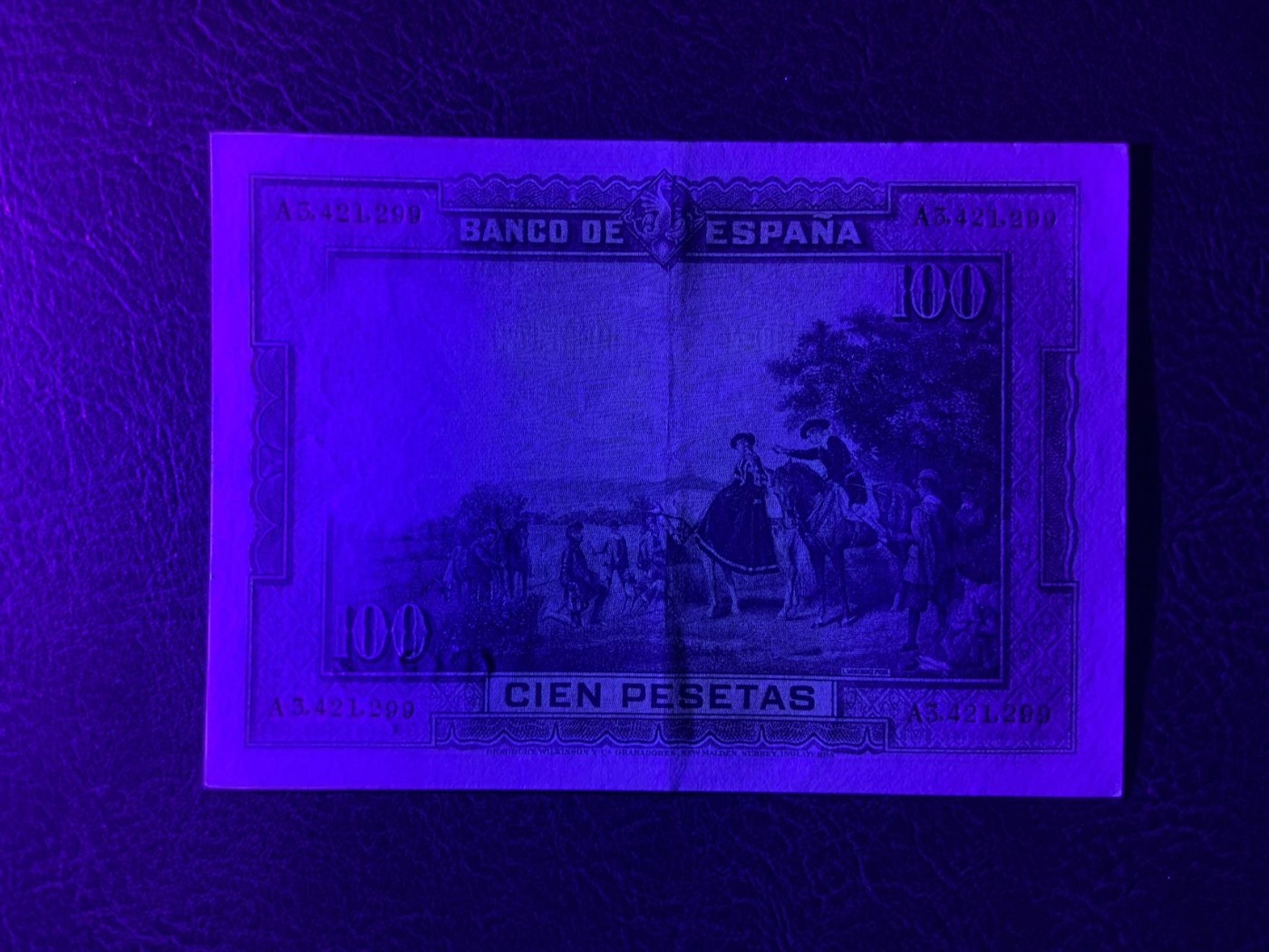收藏联盟Quantum Auction 第277期拍卖  西班牙1928年100比塞塔 品相AU A冠 塞万提斯