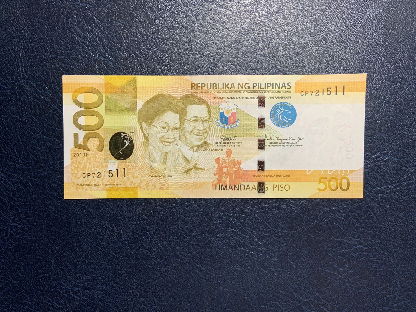收藏联盟Quantum Auction 第277期拍卖  菲律宾2019年500比索 品相UNC 角微瑕