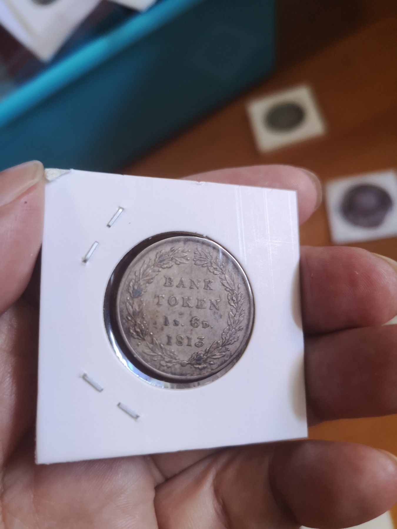 长老汇第25场老银币拍卖 1813英国乔治三世英格兰银行代币1先令6便士银币