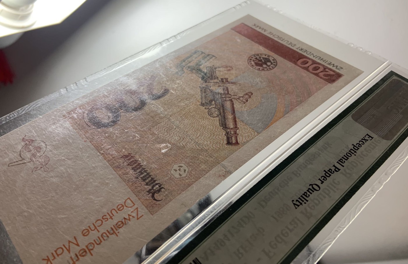 收藏联盟Quantum Auction 第277期拍卖  德国联邦1989年200马克补号 PMG65 梅毒特效药666发现者 诺贝尔医学奖得主 保罗.艾尔利希