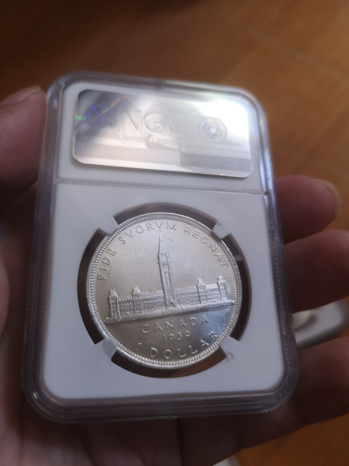 长老汇第25场老银币拍卖 1939加拿大乔治六世皇家访问1加元银币，NGC MS62
