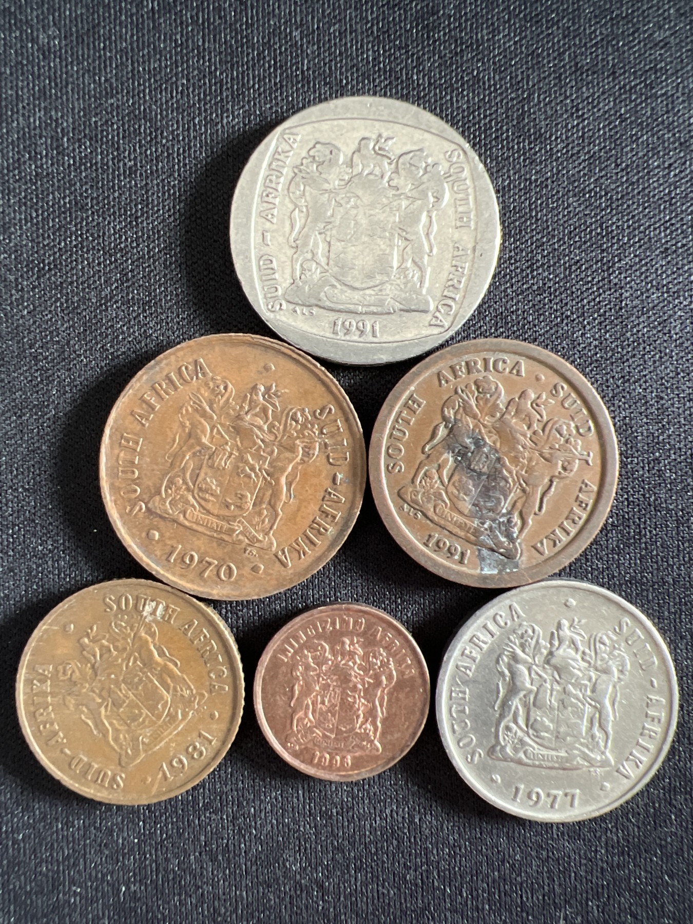 泡泡堂第368期  硬币专场 （无押金，捡漏，全场20包邮，偏远地区除外，接收代拍业务） 南非一套六枚