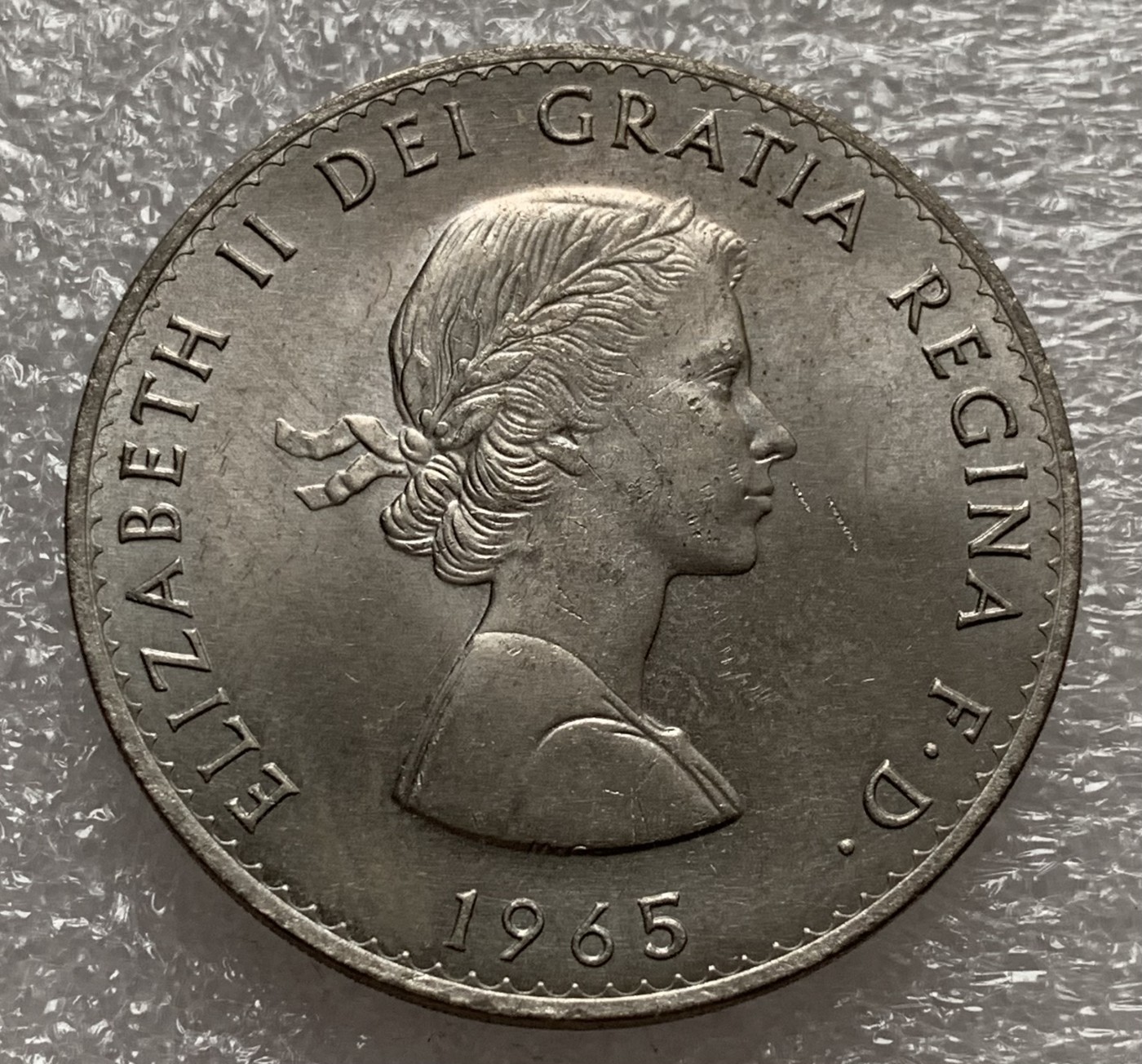 瓶子🏺第102期拍卖会  英国1965年英国首相丘吉尔1克朗纪念币