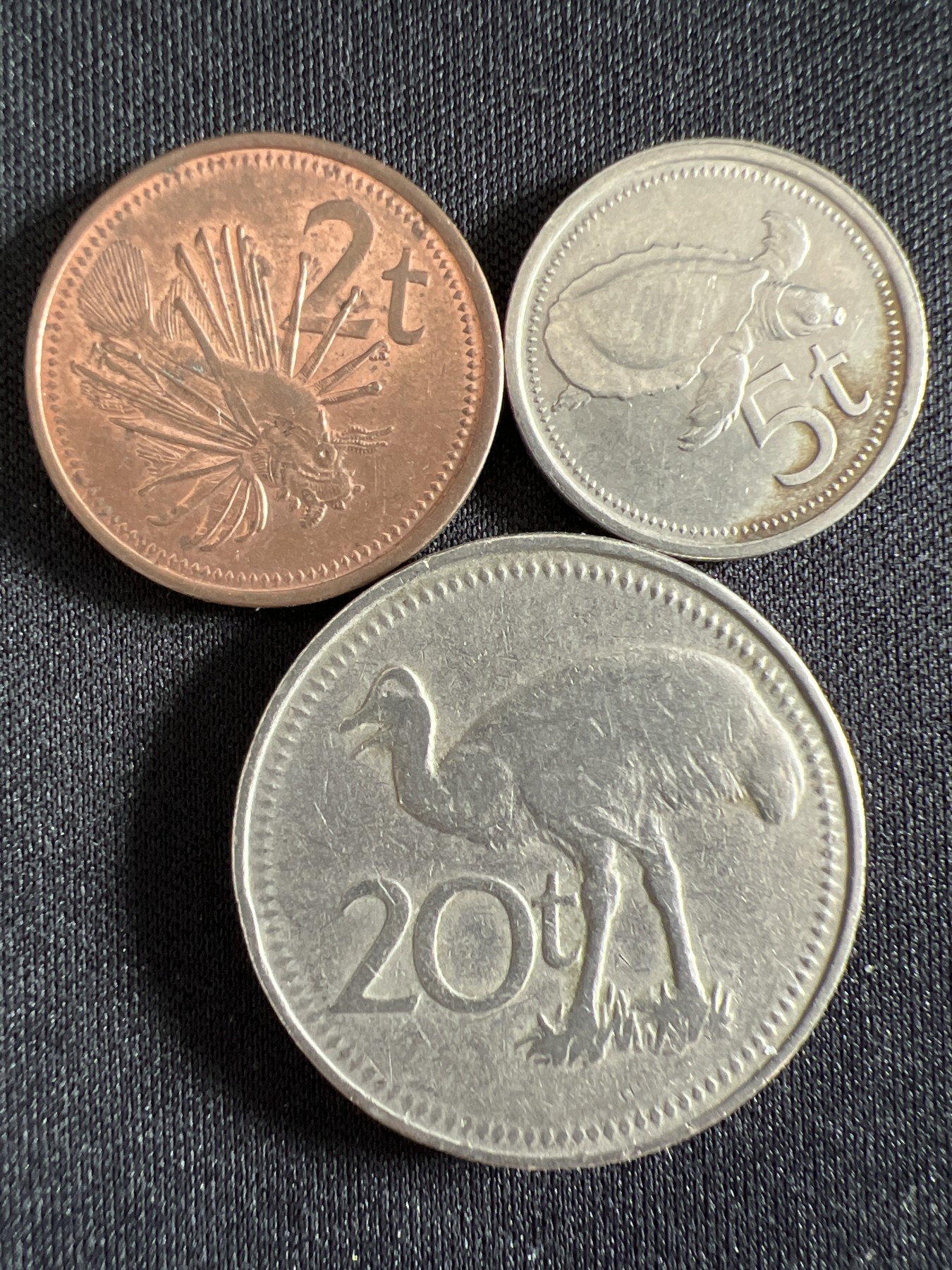 泡泡堂第368期  硬币专场 （无押金，捡漏，全场20包邮，偏远地区除外，接收代拍业务） 巴布亚新几内亚三枚