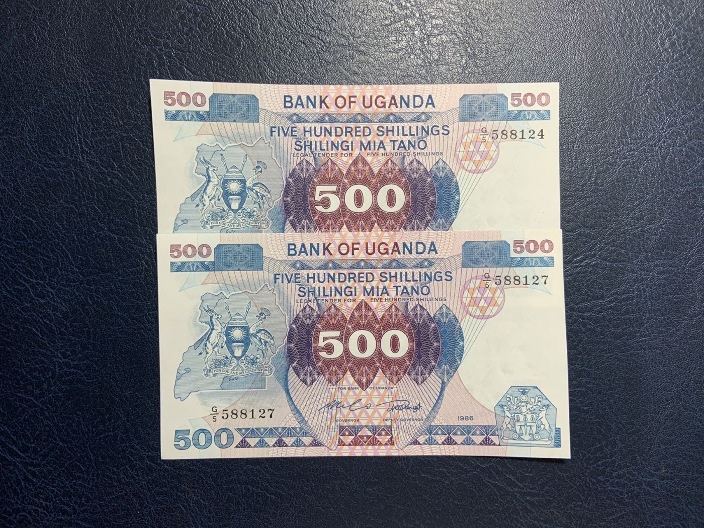 收藏联盟Quantum Auction 第277期拍卖  乌干达1986年500先令 品相UNC 早期大票幅