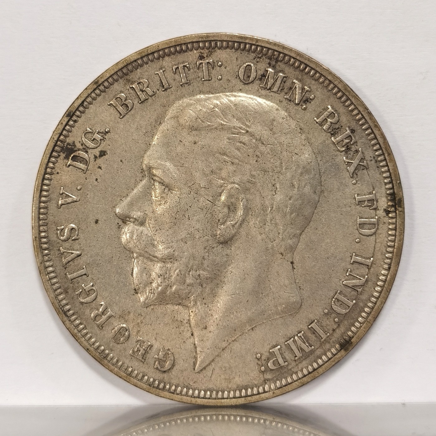 博洋堂世界钱币拍卖第037期（全场包邮） 英国1935年乔治五世银禧木马剑克朗银币，打制深峻细节清晰