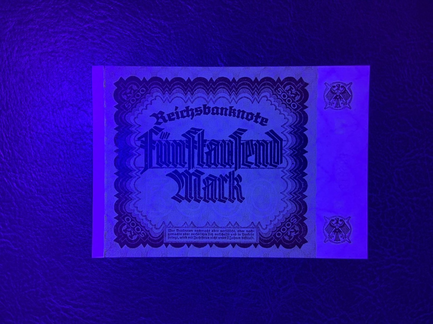收藏联盟Quantum Auction 第277期拍卖  德国1922年5000马克 品相UNC 号码无347