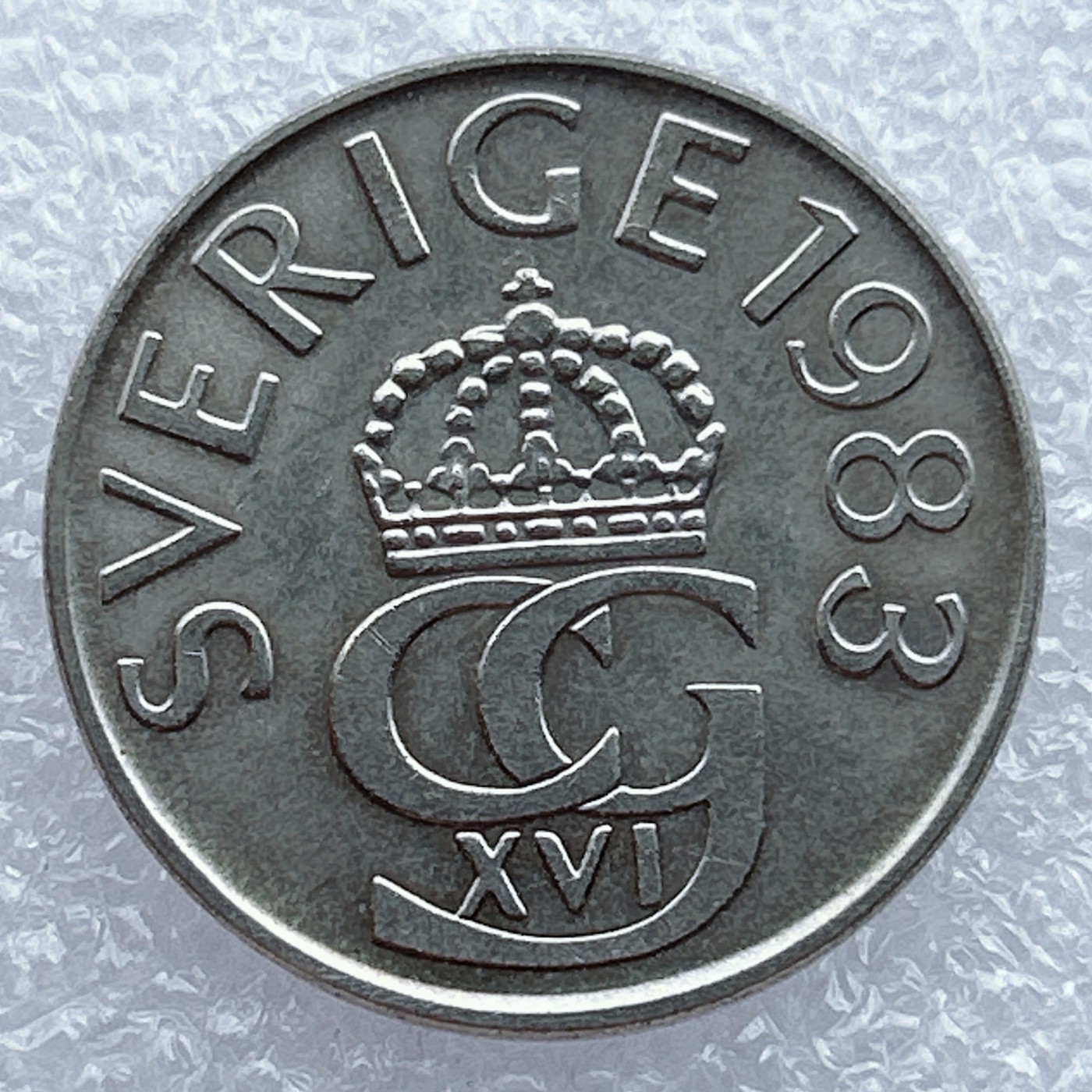 全场一元起拍 世界钱币散币场 第12期 1983年瑞典5克朗