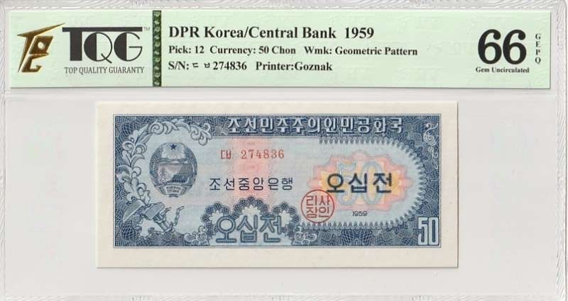 这个夏天，和七月说再见。 DPR Korea/Central Bank1955年朝鲜50分