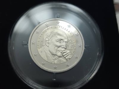 燕姐第52场拍卖 法国总统密特朗精制2欧元原盒