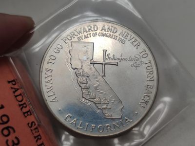 燕姐第52场拍卖 1963年美国发现加利福尼亚20克银章