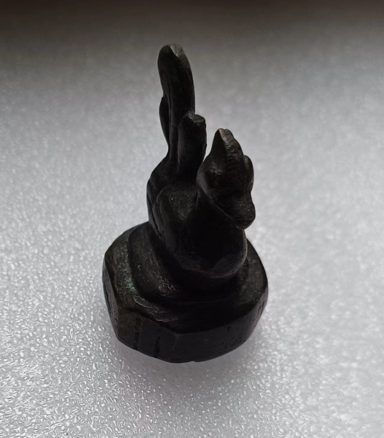 瓶子🏺第102期拍卖会   缅甸早期神鸟铜权（2）带戳记  高33毫米 底座29毫米  77.87克