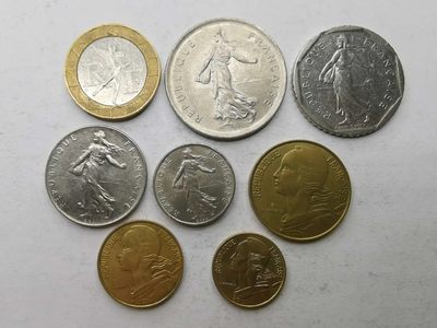 法国早期硬币8枚套流通品 - 法国早期硬币8枚套流通品