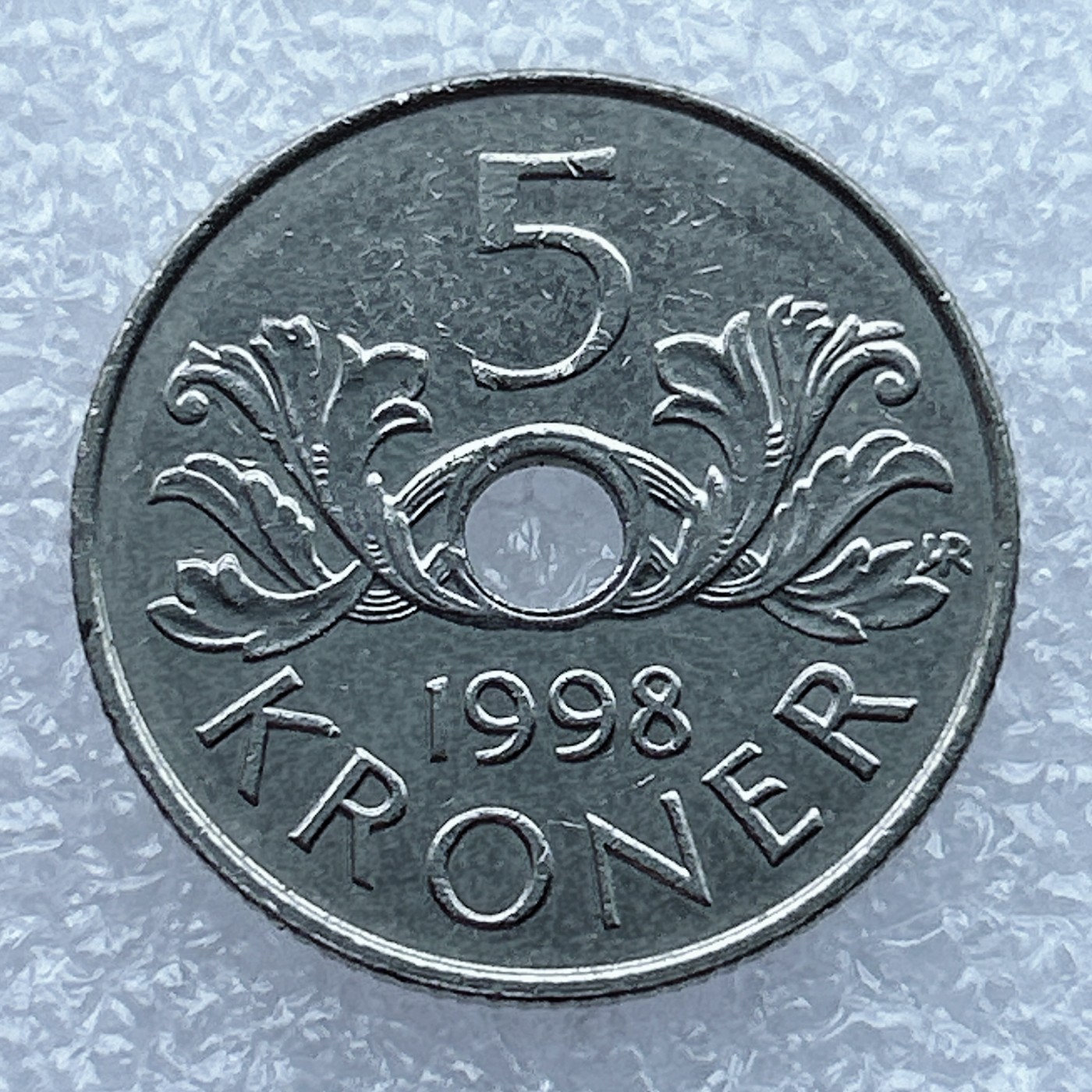 全场一元起拍 世界钱币散币场 第12期 挪威1998年5克朗铜镍币 哈拉尔五世