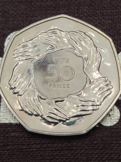 燕姐第52场拍卖 1973年英国加入欧盟50便士原盒
