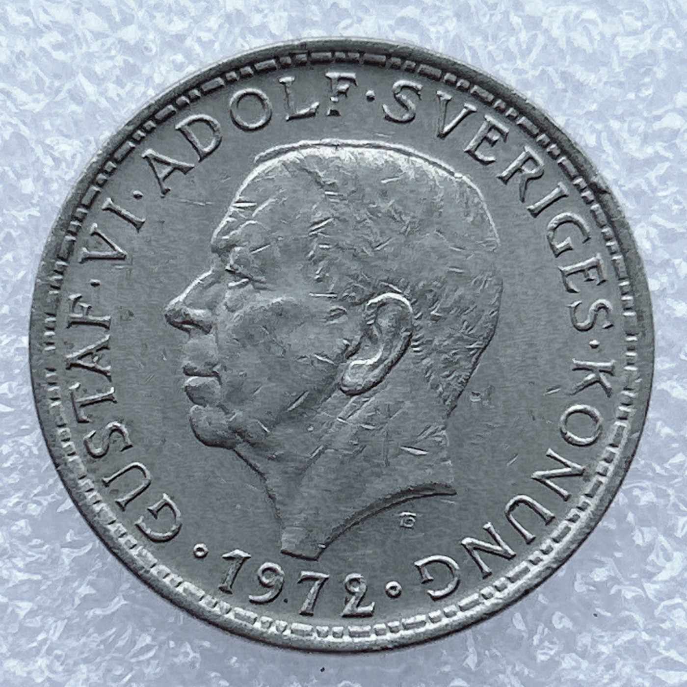 全场一元起拍 世界钱币散币场 第12期 瑞典 1972年 5克朗