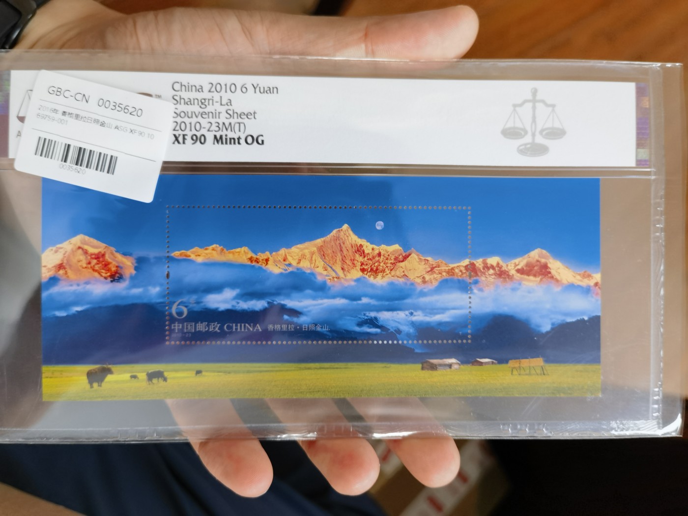 11.26上海马拉松 CNA 2010 6 Yuan Shangri-La Souvenir Sheet 2010-23M(T)