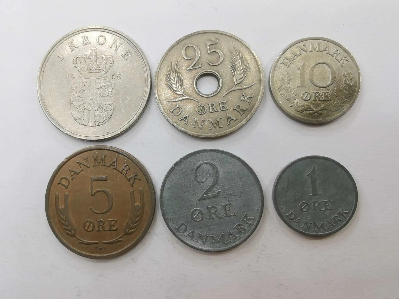 丹麦早期硬币流通品6枚套