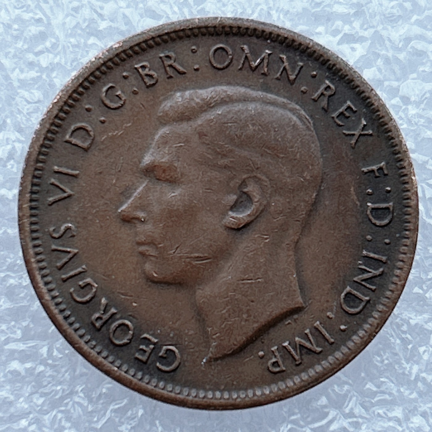 全场一元起拍 世界钱币散币场 第12期 1943年 早期澳大利亚 1/2半便士 乔六