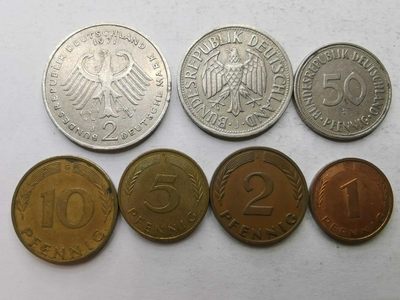 德国早期硬币流通品7枚套 - 德国早期硬币流通品7枚套