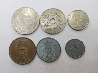 丹麦早期硬币流通品6枚套 - 丹麦早期硬币流通品6枚套