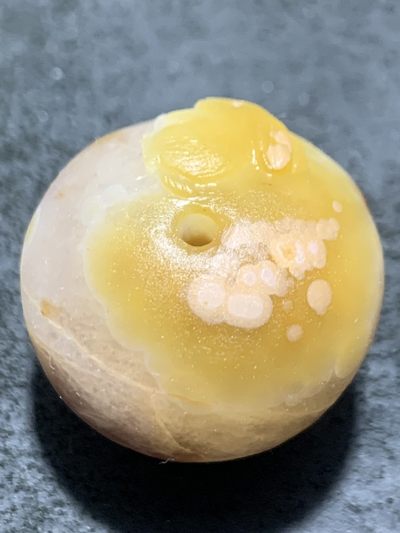 精美亚光冰飘战国红玛瑙手工俏色巧雕金兔随形珠一个， 精美亚光冰飘战国红玛瑙手工俏色巧雕金兔随形珠一个，