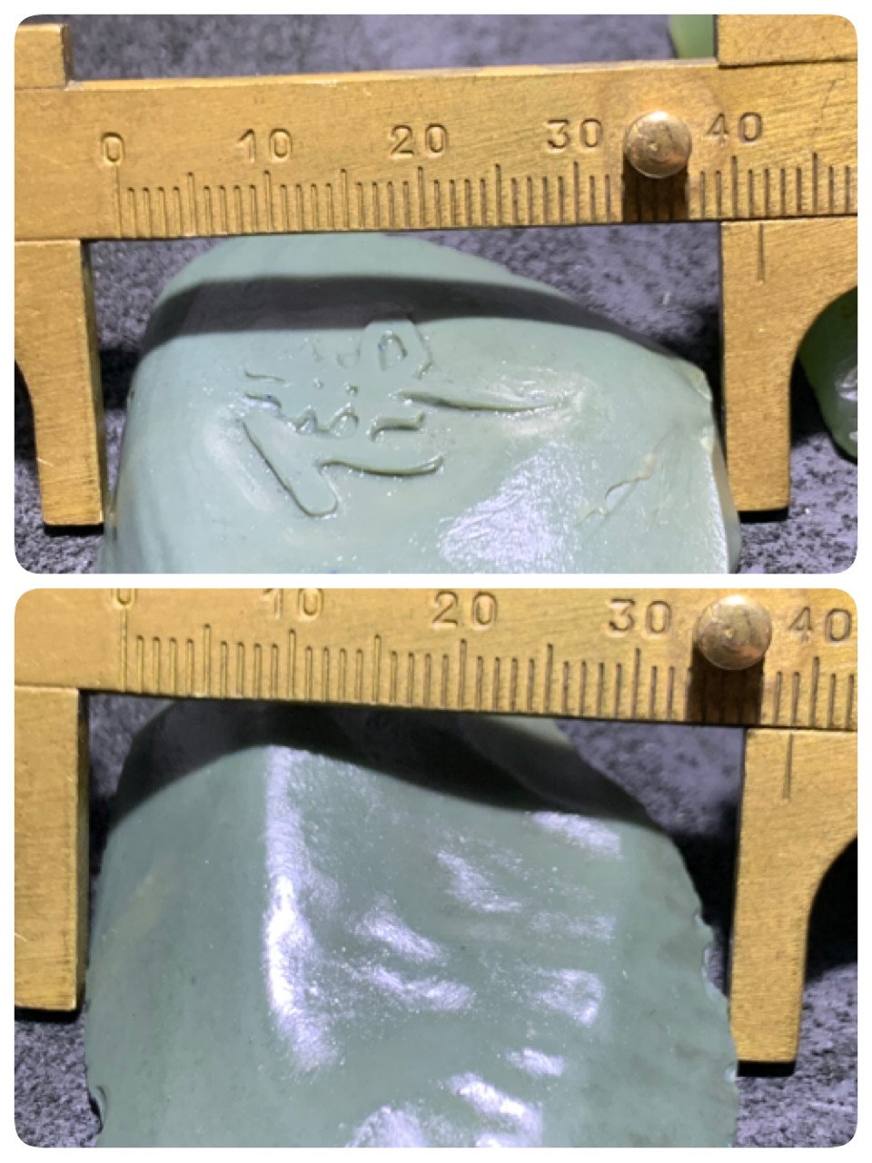 精美戈壁绿碧玉手工雕刻佛字随形牌子一个！寓意：佛在心中