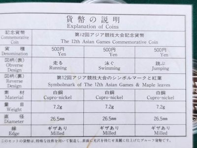 燕姐第52场拍卖 平成十二年日本运动会纪念币三枚
