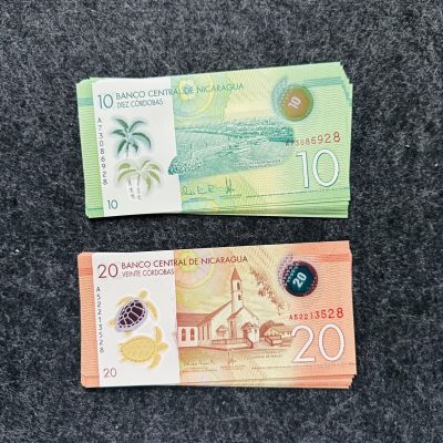 尼加拉瓜2021年10和20科多巴塑料钞，新日期 - 尼加拉瓜2021年10和20科多巴塑料钞，新日期