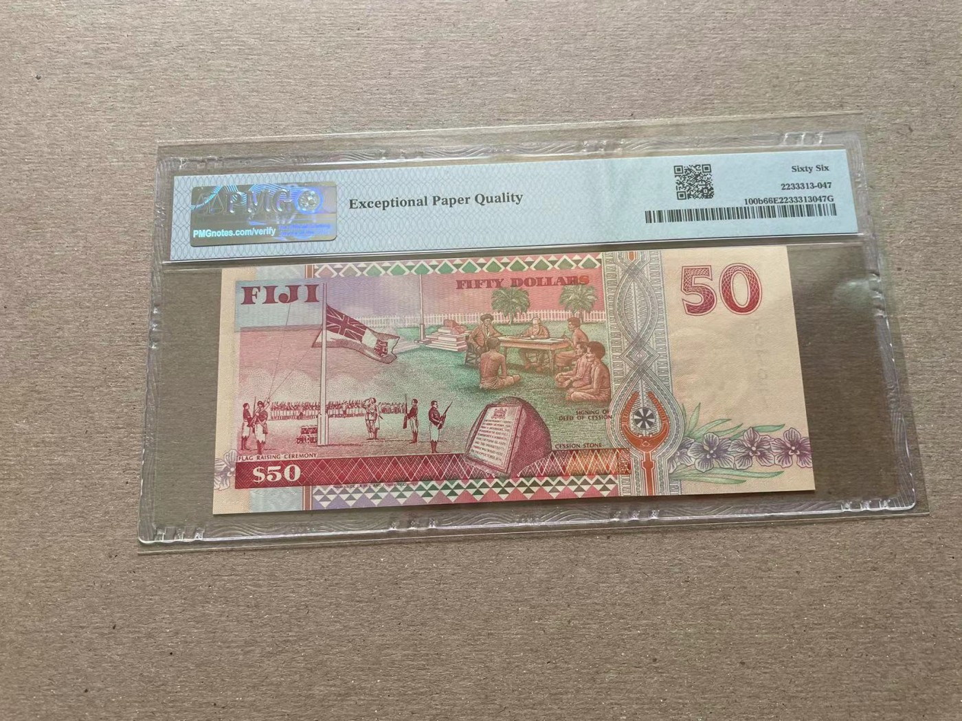 【Blue Auction】✨世界纸币精拍第352期——莫总专场XXVI 斐济 1996年50元 PMG66EPQ 女王