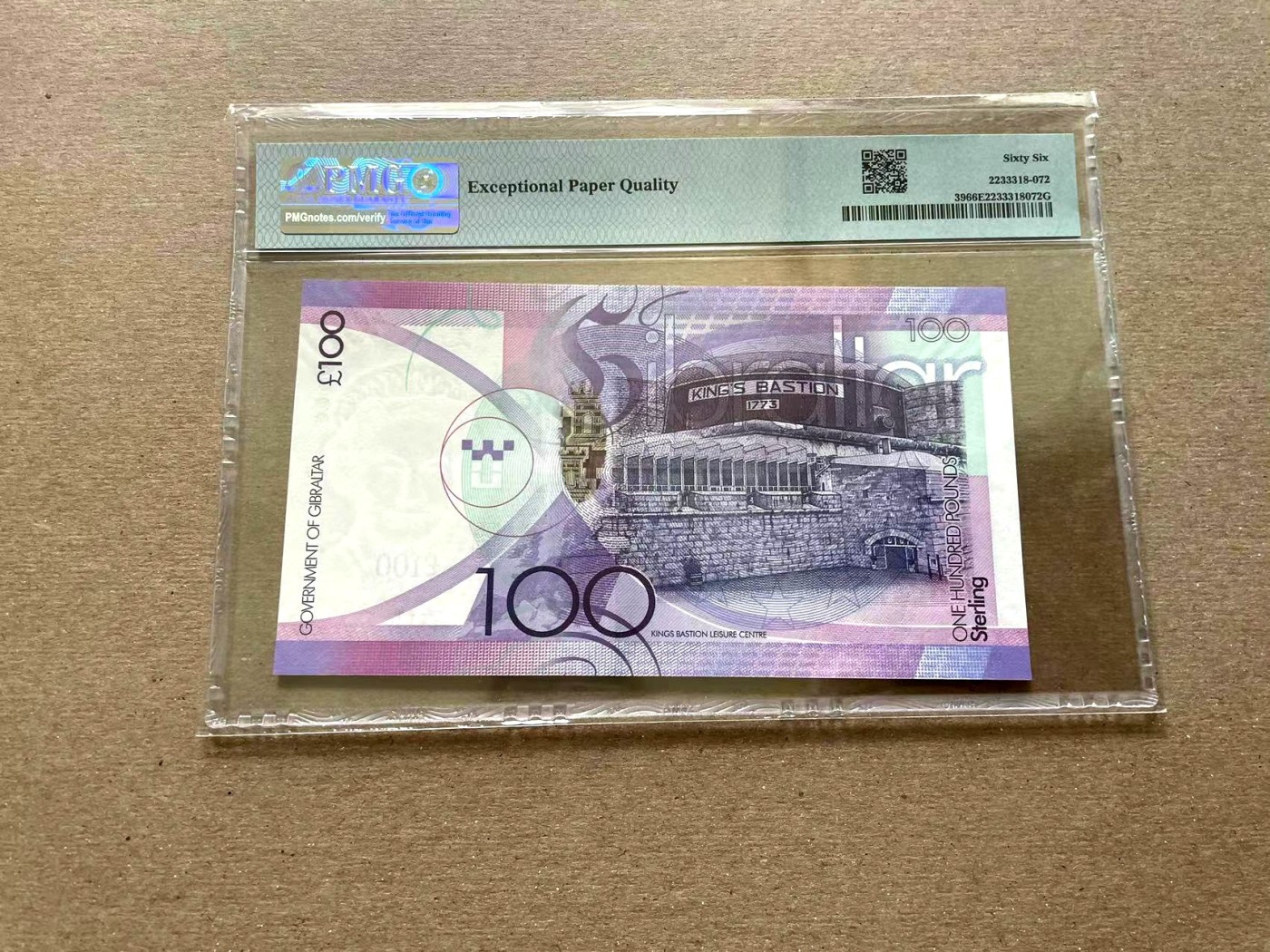 【Blue Auction】✨世界纸币精拍第352期——莫总专场XXVI 【AAA冠8158小号】直布罗陀 2011年100镑 女王 PMG66EPQ 