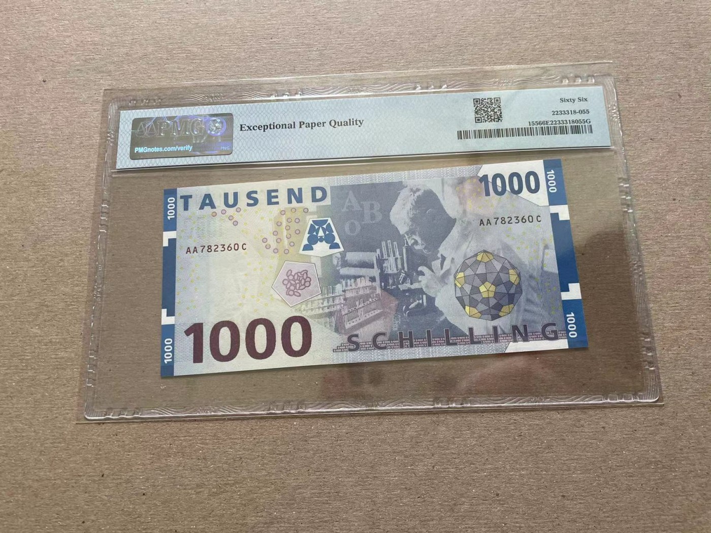 【Blue Auction】✨世界纸币精拍第352期——莫总专场XXVI 【AA冠】奥地利 1997年1000先令 最高值 PMG66EPQ  
