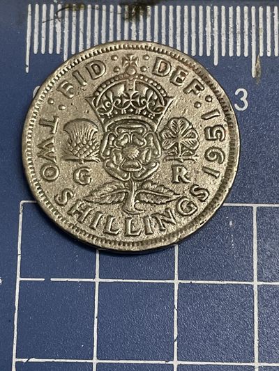 世界硬币美品0元起拍无压力第11 场 - 1951年英国早期高值乔治两先令