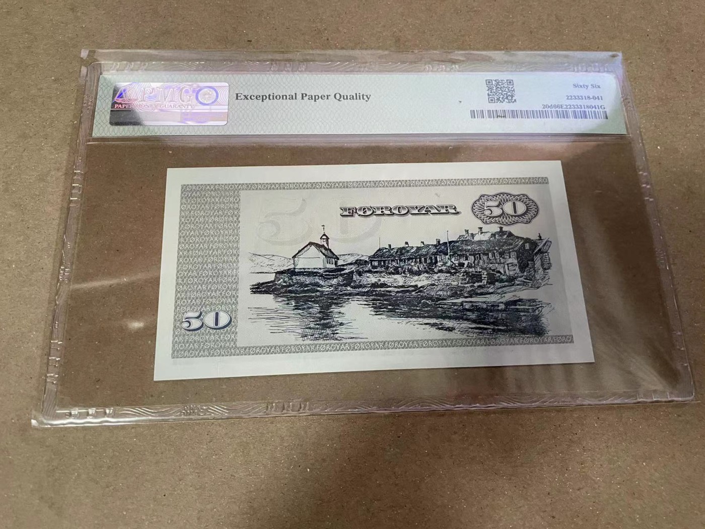 【Blue Auction】✨世界纸币精拍第352期——莫总专场XXVI 【A0】法罗群岛 1994年50克朗 PMG66EPQ 