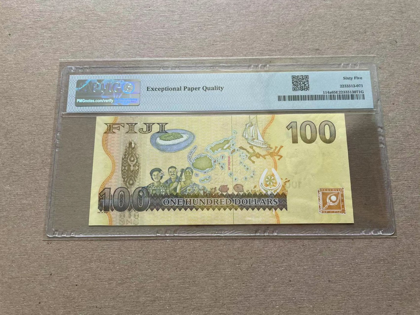 【Blue Auction】✨世界纸币精拍第352期——莫总专场XXVI 斐济 2007年100元 PMG65EPQ 女王