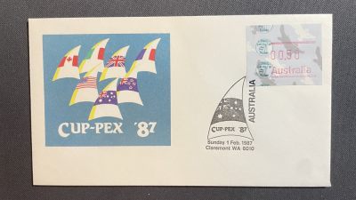 【第61期】莲池国际邮品拍卖 - 【秒杀】澳大利亚 1987 美洲杯帆船赛 电子票封