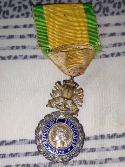 各国勋章/奖章拍卖第5期 - 法国第三共和国1870版军功奖章，绶带破损