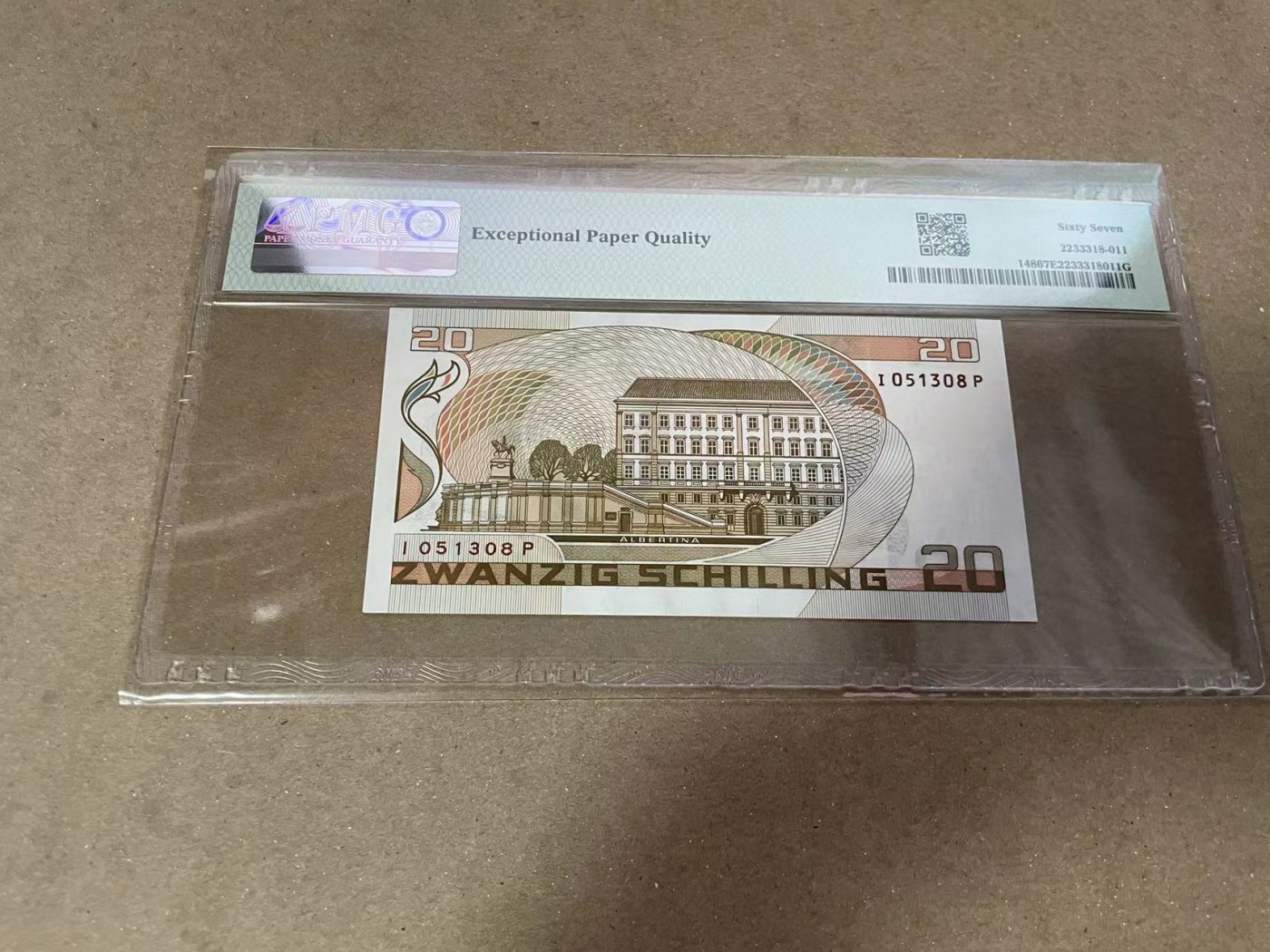 【Blue Auction】✨世界纸币精拍第352期——莫总专场XXVI 【无47】奥地利 1986年20先令 PMG67EPQ 