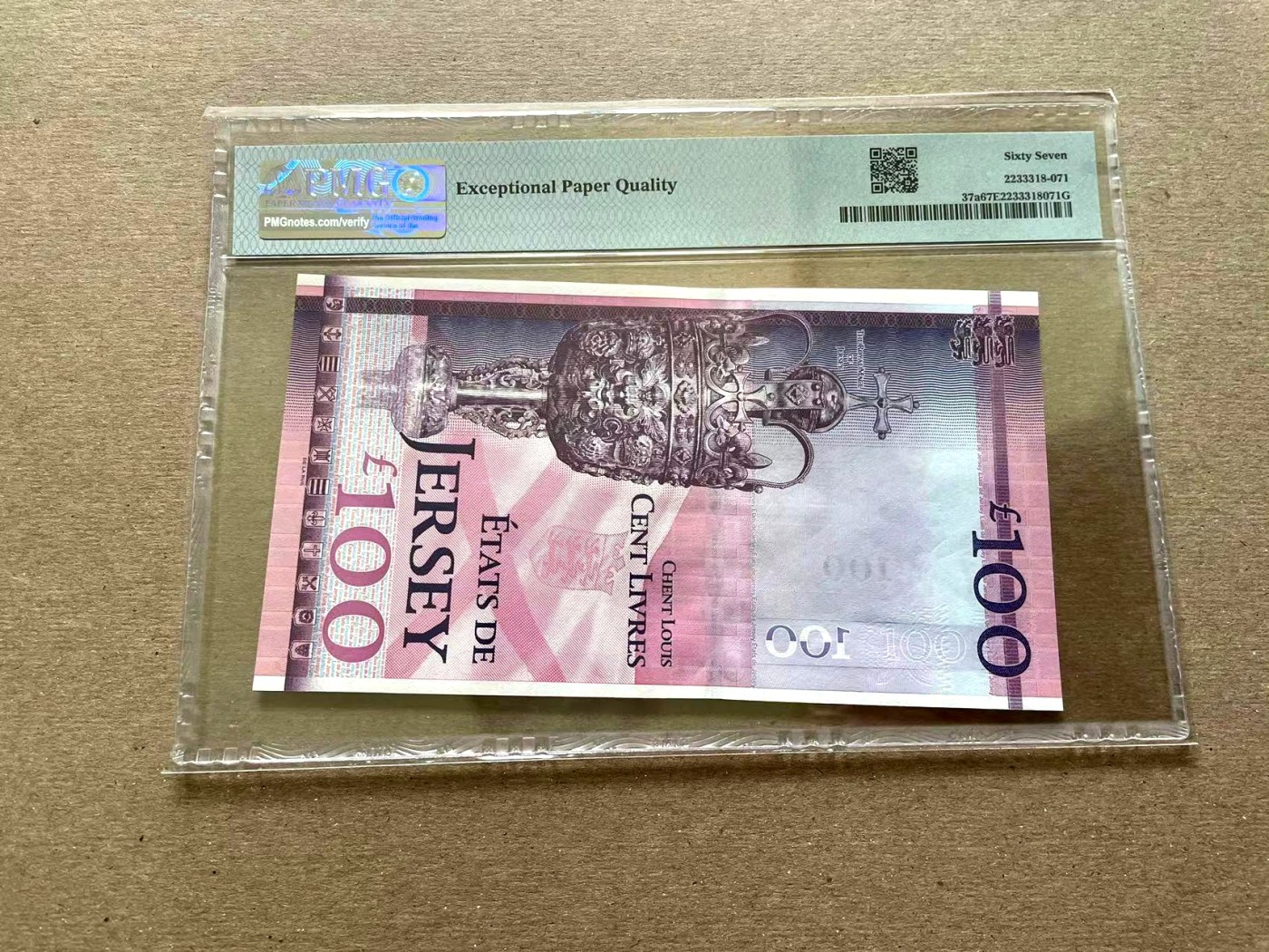 【Blue Auction】✨世界纸币精拍第352期——莫总专场XXVI 【2088小号】泽西 2012年100镑 女王登基60周年纪念钞 PMG67EPQ 高分 