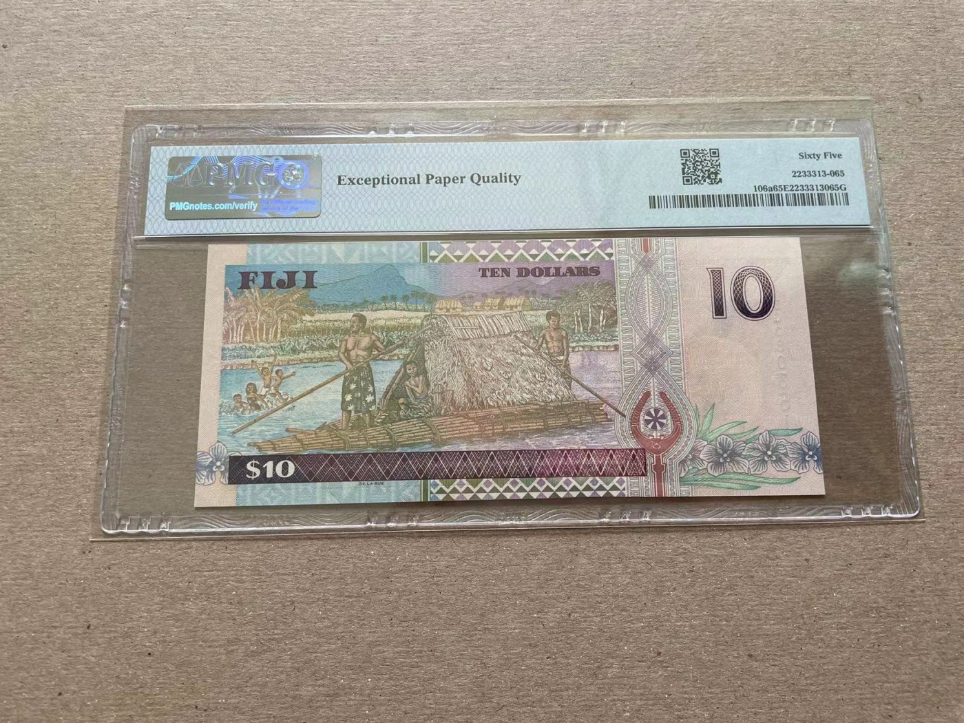 【Blue Auction】✨世界纸币精拍第352期——莫总专场XXVI 【无47】斐济 2002年10元 PMG65EPQ 女王