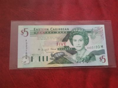 2003年东加勒比（M）蒙特塞拉特 2003年 5元 纸币 全新UNC  - 2003年东加勒比（M）蒙特塞拉特 2003年 5元 纸币 全新UNC 