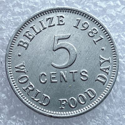 全场一元起拍 世界钱币散币场 第13期 - 伯利兹世界粮食日 1981年5分 伊丽莎白二世女王