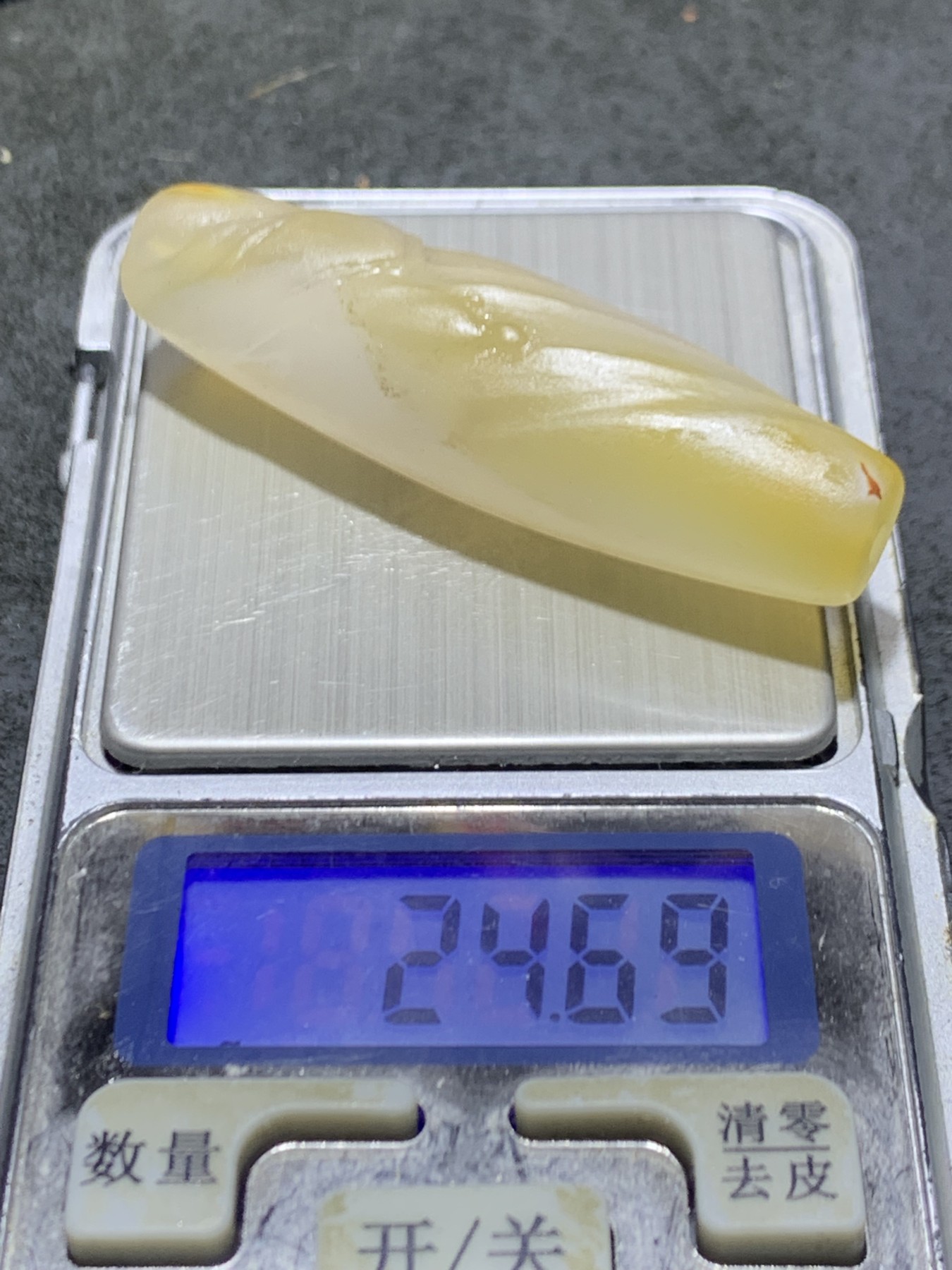 精美高玉化亚光海洋玉髓手工俏色巧雕登峰造极意境大桶珠一个！