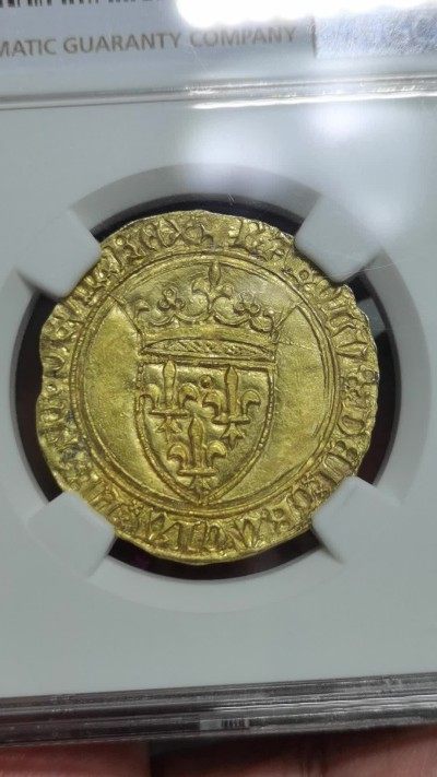 NGC-MS63法国中世纪1380-1422年查理六世大埃居金币