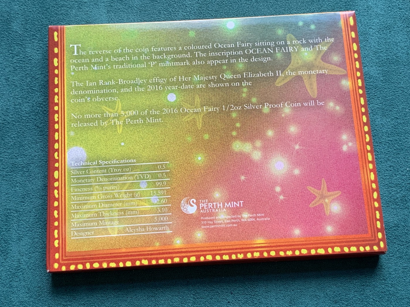 《竞宝斋》第186场-周日，周一 2场 (全场包邮) 图瓦卢2016年美人鱼50分彩色精制银币