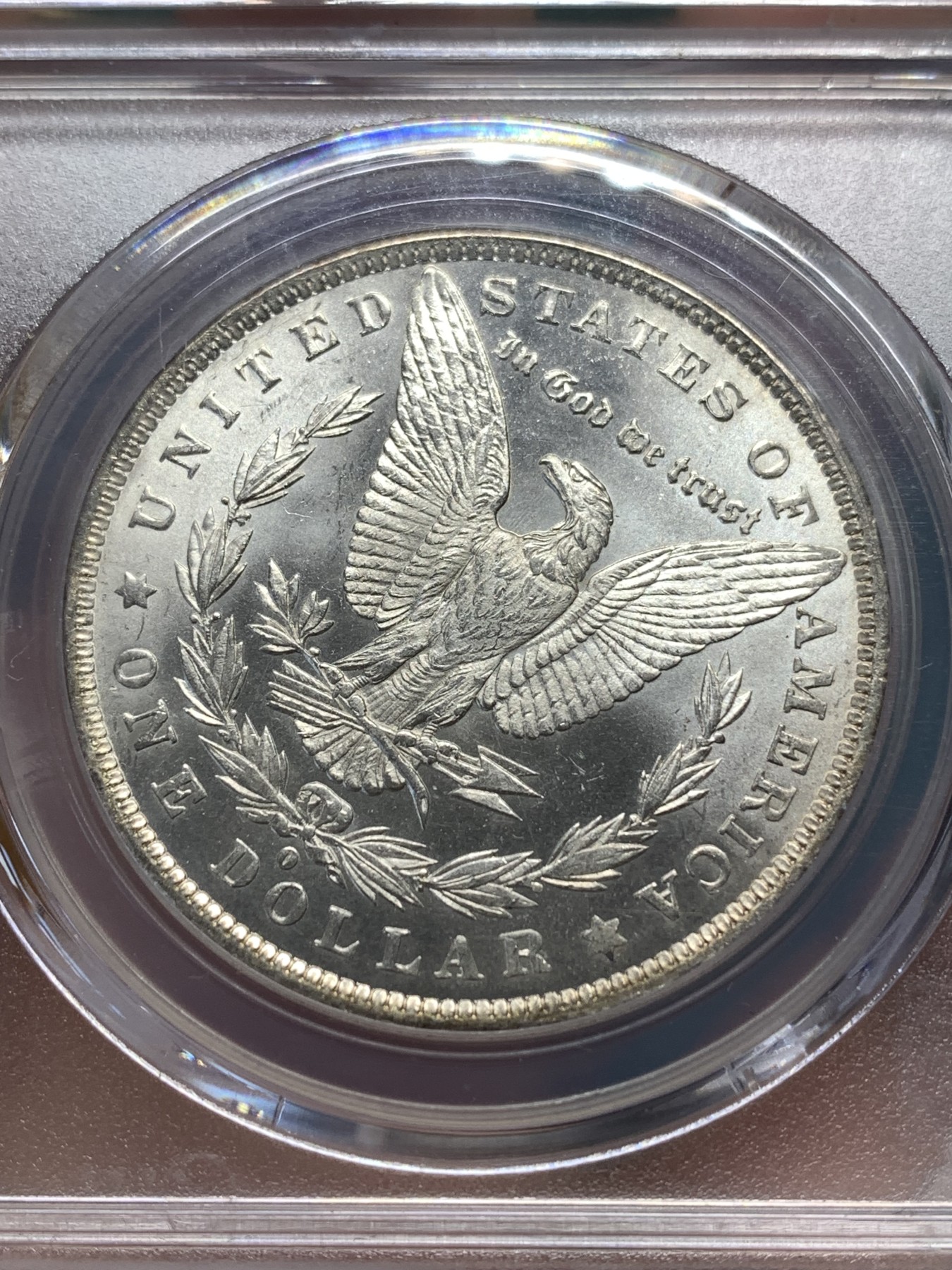 《竞宝斋》第186场-周日，周一 2场 (全场包邮) PCGS-MS63 美国 1884-O 摩根银元 光度好 细节优秀
