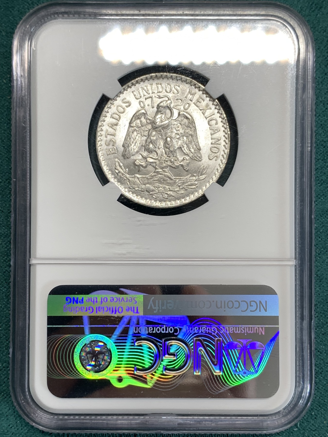 《竞宝斋》第186场-周日，周一 2场 (全场包邮) NGC-MS66 墨西哥50C-1945年M版