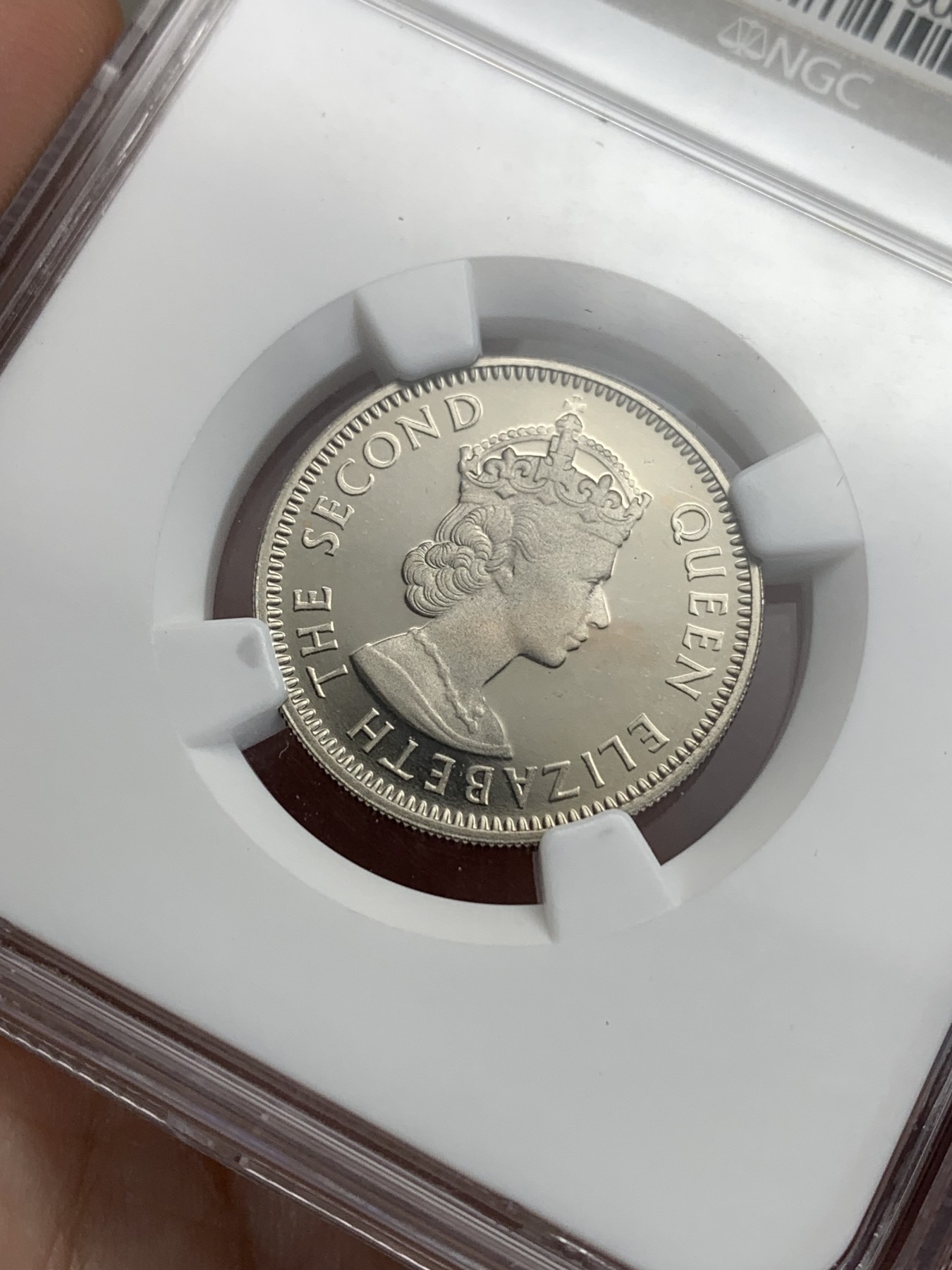 《竞宝斋》第186场-周日，周一 2场 (全场包邮) NGC-PF69UC英属东加勒比-精制女王-50 cent