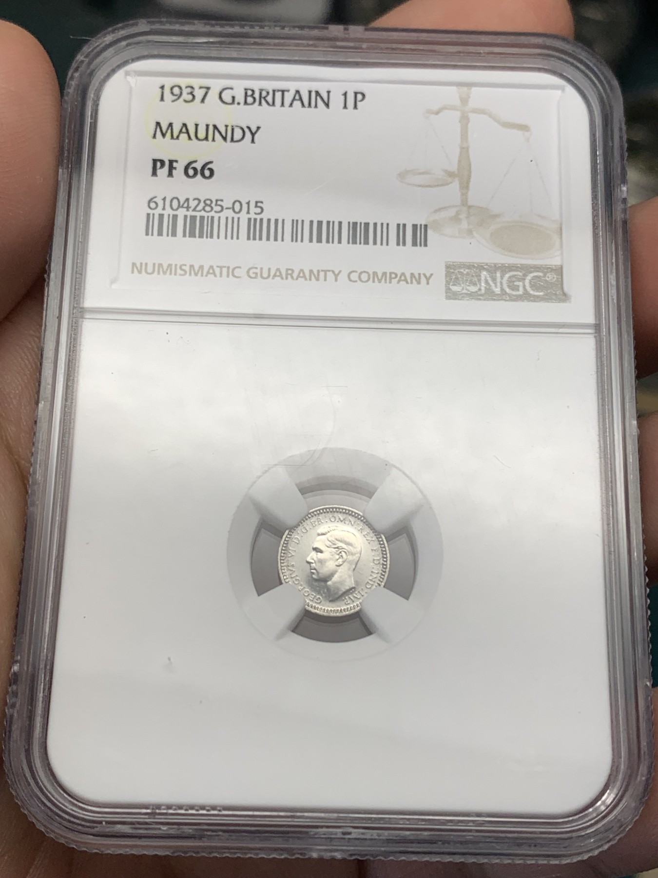《竞宝斋》第186场-周日，周一 2场 (全场包邮) NGC PF66 英国1937年乔治六世精制濯足银币一套 高等级分数